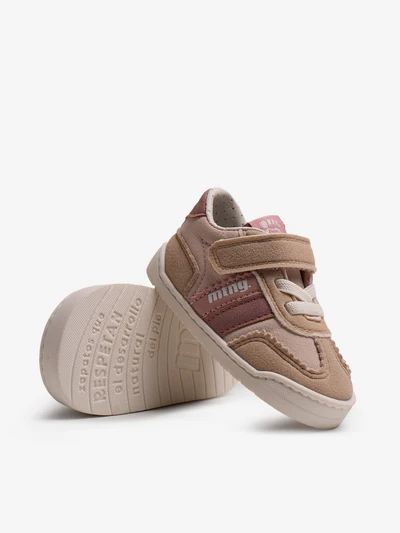 Zapatillas barefoot bebé Mustang Free Baby Rosa vista lateral
