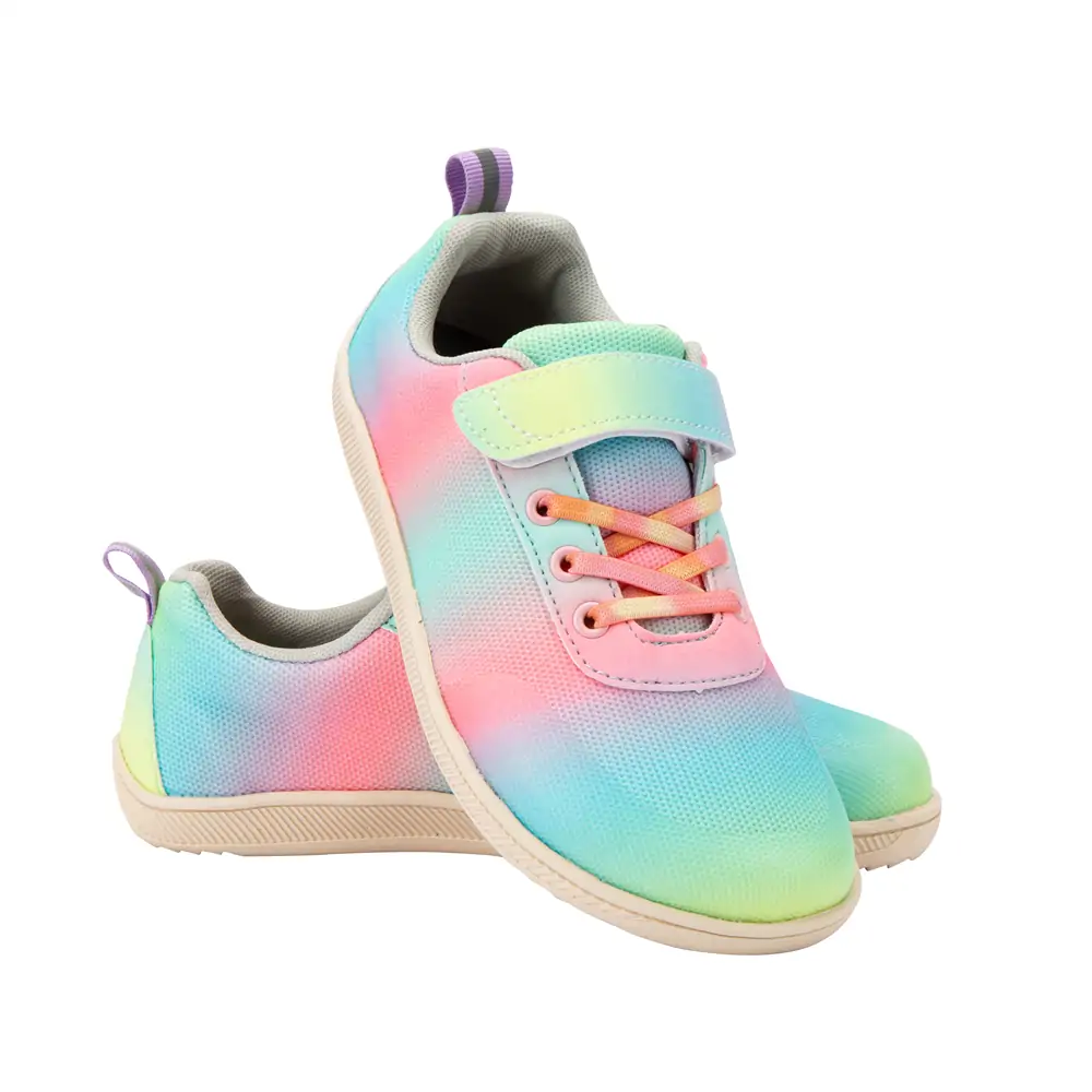 Zapatillas barefoot infantiles de lona Arcoíris de Zzfaber | Minimalistas y transpirables